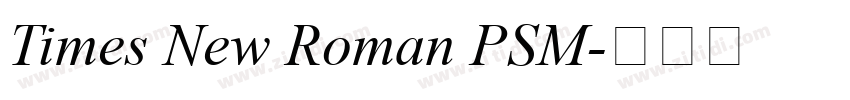 Times New Roman PSM字体转换